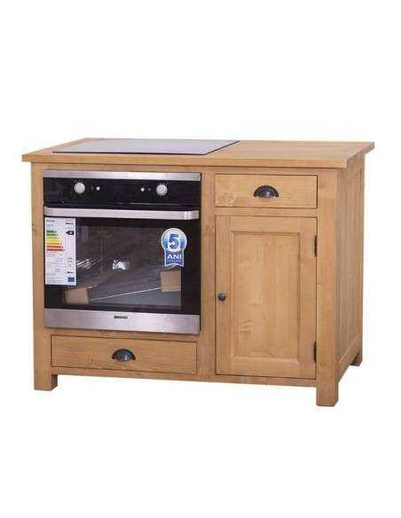 Cucina modulo da 120cm forno e fuochi legno MS371