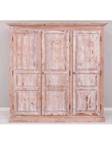 Armadio tre ante legno provenzale colorato MS230