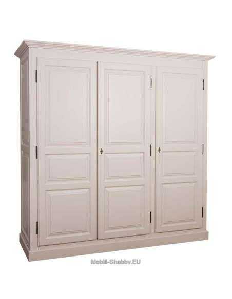 Armadio tre ante legno provenzale colorato MS230