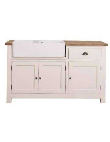 Modulo Cucina Country Legno Massello - 155cm - per lavabo in ceramica MS599