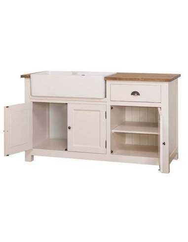 Modulo Cucina Country Legno Massello - 155cm - per lavabo in ceramica MS599