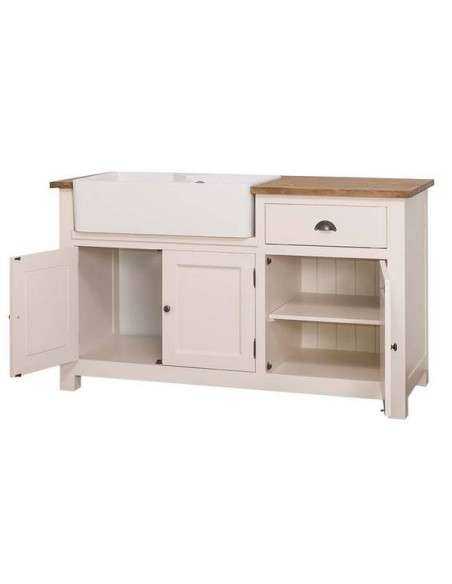 Modulo Cucina Country Legno Massello - 155cm - per lavabo in ceramica MS599