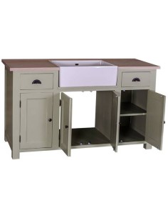 Modulo cucina rustica 155 cm per lavello in ceramica MS199 2