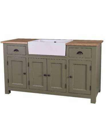 Modulo cucina rustica 155 cm per lavello in ceramica MS199