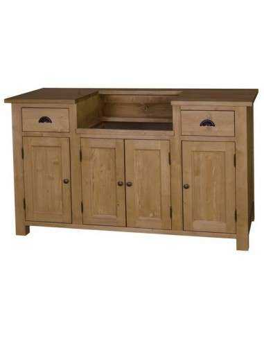 Modulo cucina rustica 155 cm per lavello in ceramica MS199