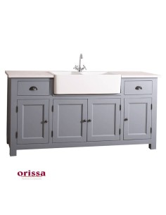 Cucina rustica 180 cm in legno per lavello ceramica MS683
