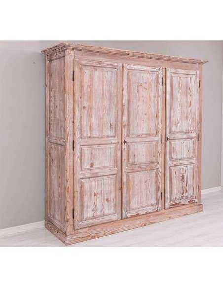 Armadio tre ante legno provenzale colorato MS230