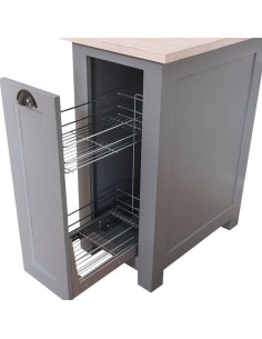 Modulo cestello estraibile 45cm per cucina country in legno rustica o colorata MS685 2