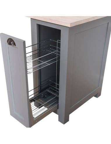 Modulo cestello estraibile 45cm per cucina country in legno rustica o colorata MS685