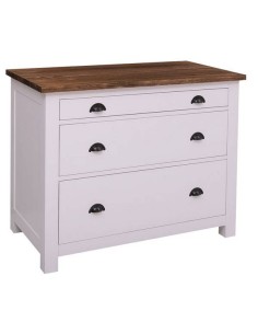 Modulo cassetti posate e dispensa per cucina country in legno colorato MS702