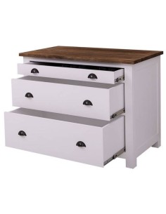 Modulo cassetti posate e dispensa per cucina country in legno colorato MS702 2