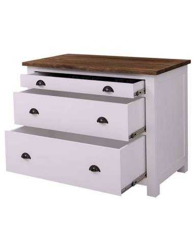 Modulo cassetti posate e dispensa per cucina country in legno colorato MS702