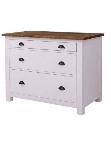 Modulo cassetti posate e dispensa per cucina country in legno colorato MS702
