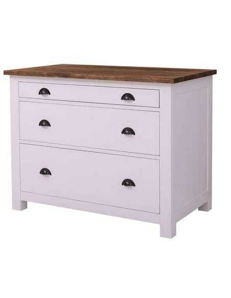 Modulo cassetti posate e dispensa per cucina country in legno colorato MS702
