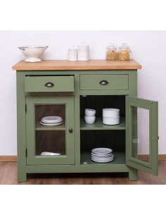 Cucina country modulo dispensa e zona cottura con cassetti e antine MS684 2
