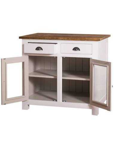 Cucina country modulo dispensa e zona cottura con cassetti e antine MS684