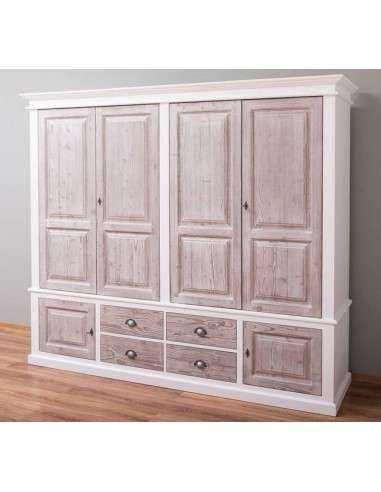 Armadio legno provenzale colorato MS620