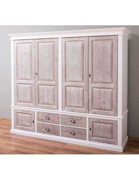 Armadio legno provenzale colorato MS620
