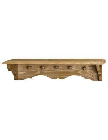 mensola in legno con ganci colorata provenzale MS286