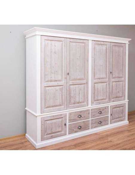 Armadio legno provenzale colorato MS620