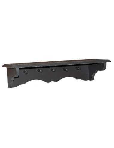 mensola in legno con ganci colorata provenzale MS286