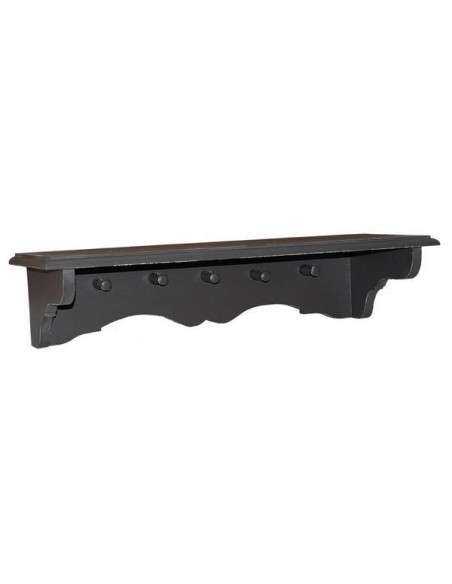 mensola in legno con ganci colorata provenzale MS286