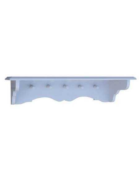 mensola in legno con ganci colorata provenzale MS286