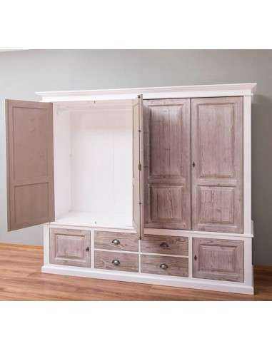 Armadio legno provenzale colorato MS620