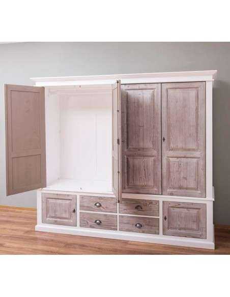Armadio legno provenzale colorato MS620