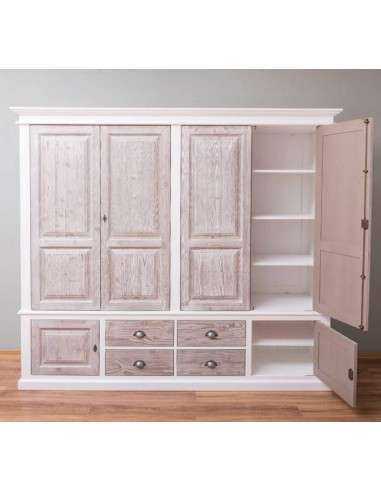 Armadio legno provenzale colorato MS620