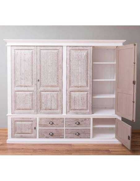 Armadio legno provenzale colorato MS620
