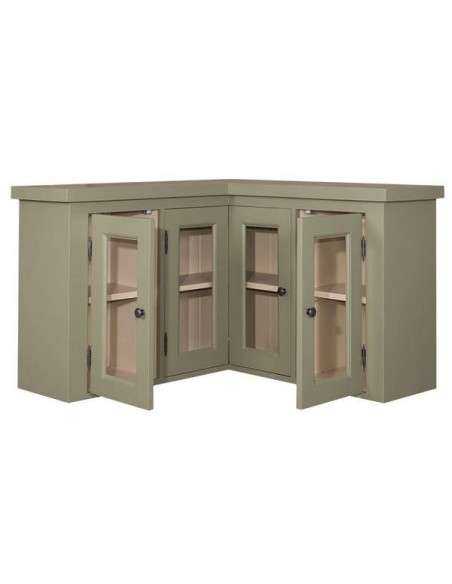 Cucina pensile angolare legno 4 ante colore provenzale MS525