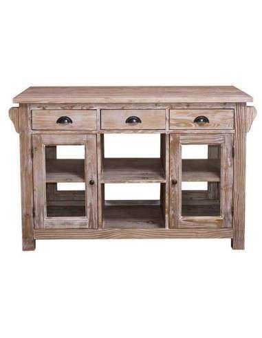 Isola cucina shabby chic 135 cm in legno colorato MS530