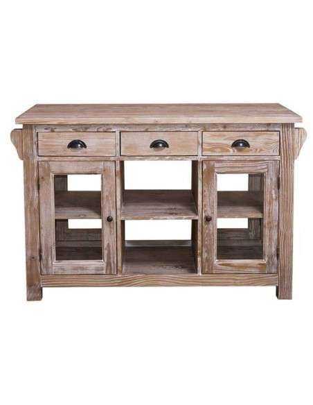 Isola cucina shabby chic 135 cm in legno colorato MS530