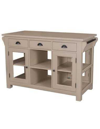 Isola cucina shabby chic 135 cm in legno colorato MS530