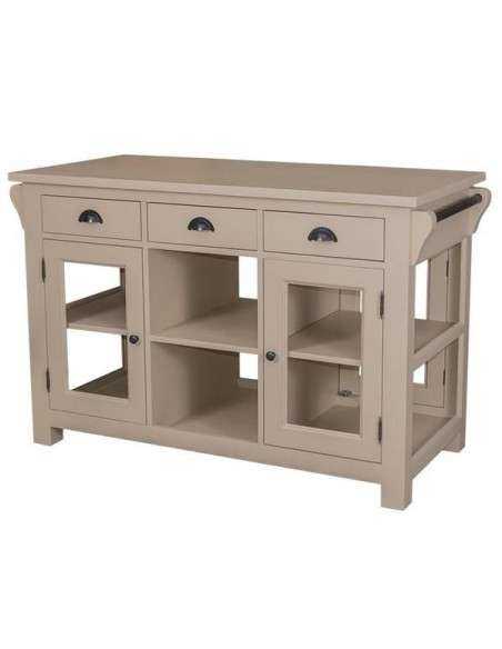 Isola cucina shabby chic 135 cm in legno colorato MS530