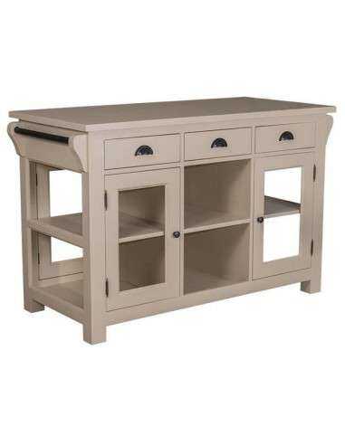 Isola cucina shabby chic 135 cm in legno colorato MS530