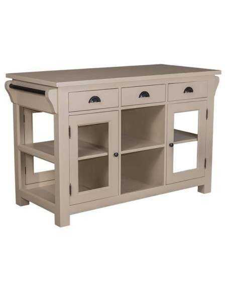 Isola cucina shabby chic 135 cm in legno colorato MS530