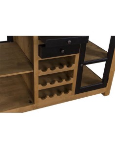 Cucina isola centrale portabottiglie legno stile shabby chic MS608 2