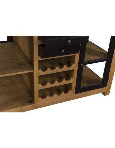Cucina isola centrale portabottiglie legno stile shabby chic MS608