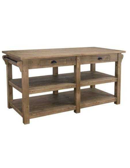 Cucina isola centrale legno MS607