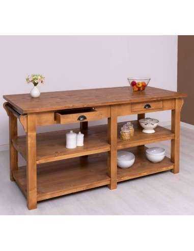 Cucina isola centrale legno MS607