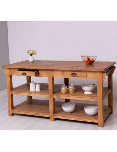 Cucina isola centrale legno MS607