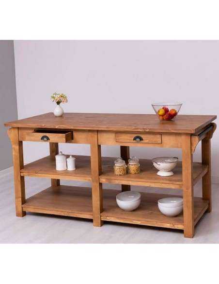 Cucina isola centrale legno MS607