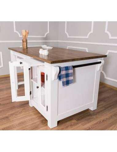 Cucina isola in legno massello stile country 150 cm MS682