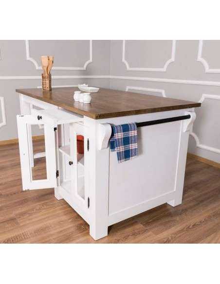 Cucina isola in legno massello stile country 150 cm MS682