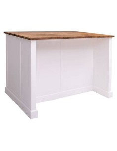 Bancone cucina isola centrale con cassetti e ante in legno stile country MS705 2