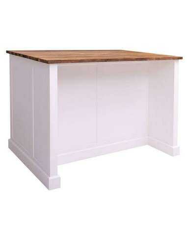 Bancone cucina isola centrale con cassetti e ante in legno stile country MS705