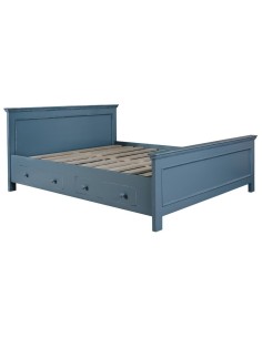 letto matrimoniale in legno colorato stile provenzale MS1142D-160200
