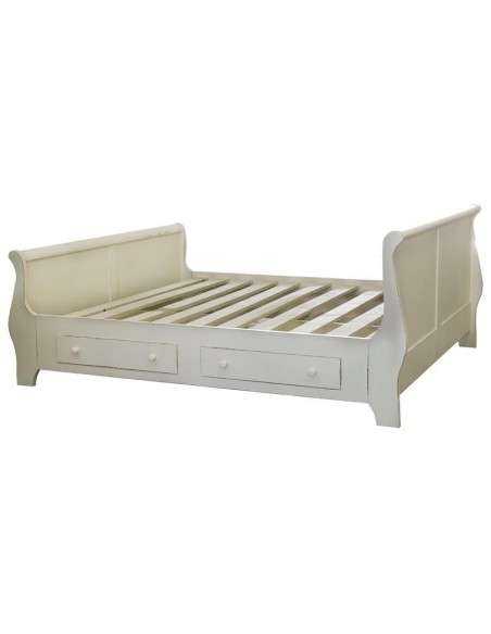 letto a barca singolo in legno colorato provenzale MS0612D-90200